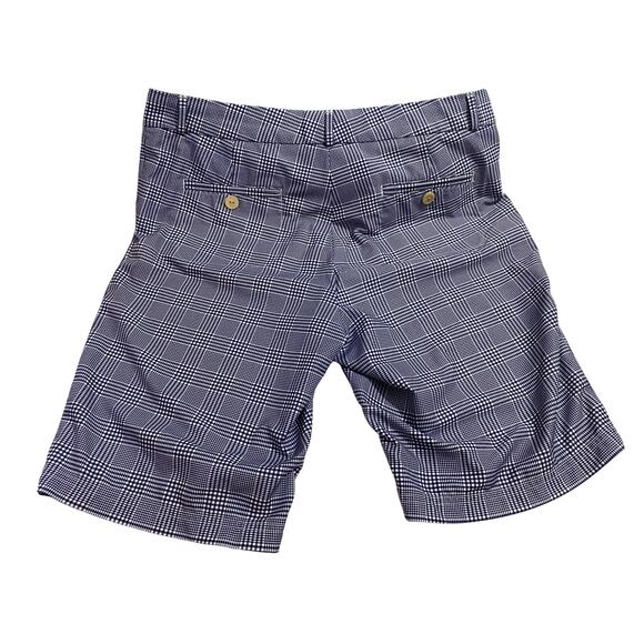 Peter Millar Checkered Shorts Size L Blue Subtle Plaid Pattern 4 Way Stretch - Picture 7 of 7